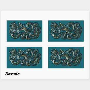 Water Element Rectangular Sticker