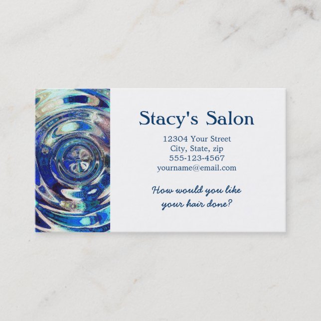 WATER Element Ripple Pattern Appointment Card (Front)
