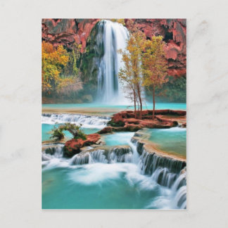 Water Fall Art Postcard
