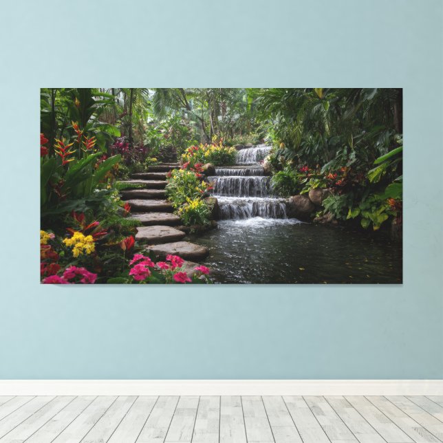 Water Falls Canvas Print (Insitu(Wood Floor))