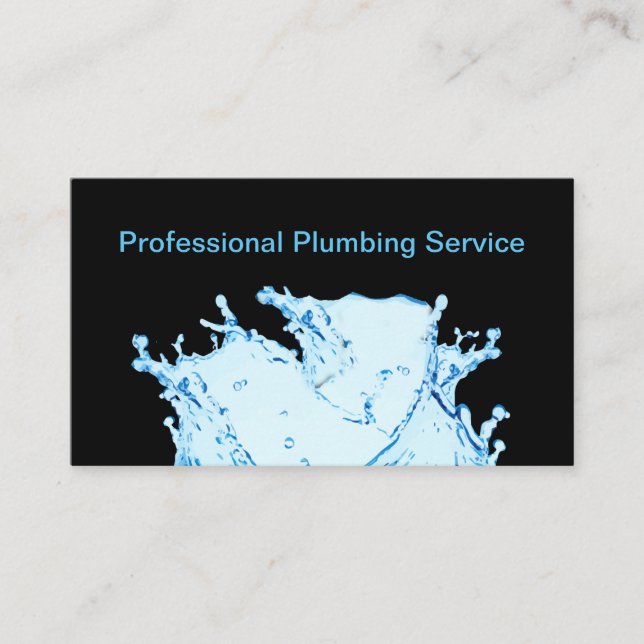 Water Feature Plumbing Service Business Card (Front)
