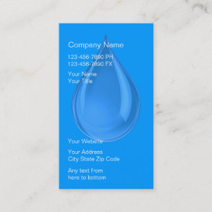 Water Filter System Business Cards