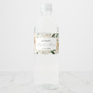 Water Floral Bridal Shower Water Bottle Label