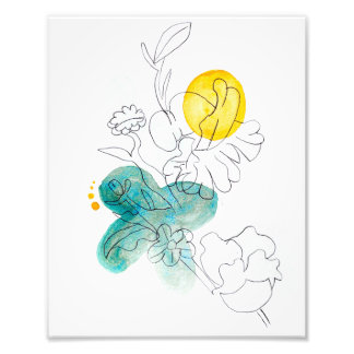 Water Flower Print