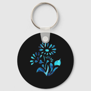 Water Flowers Two Sticker  Key Ring