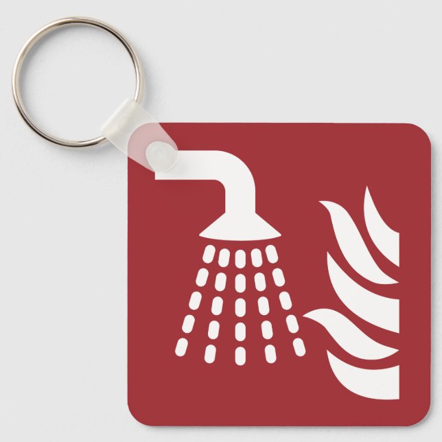 Water Fog Applicator Safety Sign Key Ring (Front)