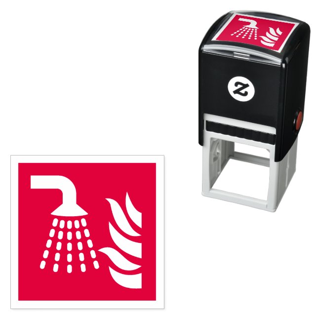 Water Fog Applicator Safety Sign Self-inking Stamp (In Situ)
