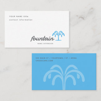 Water Fountain Logo Modern Business Card