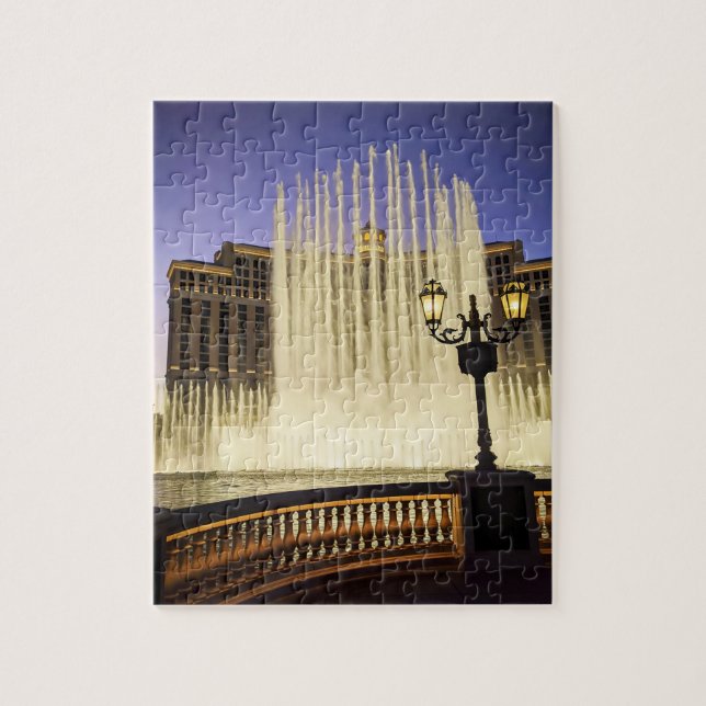 Water Fountains in Las Vegas Jigsaw Puzzle (Vertical)