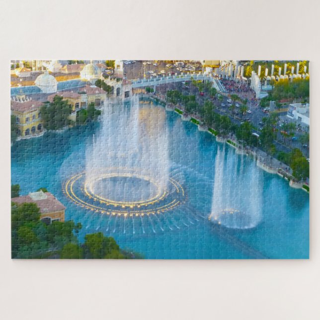 Water Fountains in Las Vegas Jigsaw Puzzle (Horizontal)