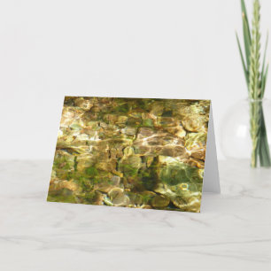 Water from Hot Springs Green-Gold Nature Card
