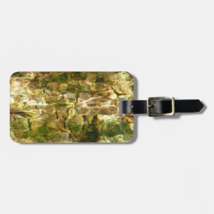 Water from Hot Springs Green-Gold Nature Luggage Tag