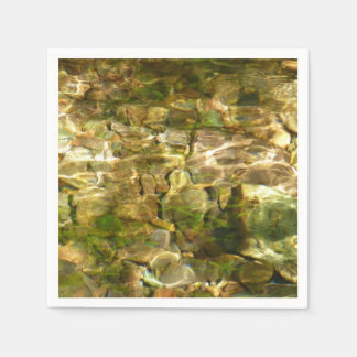 Water from Hot Springs Green-Gold Nature Napkin