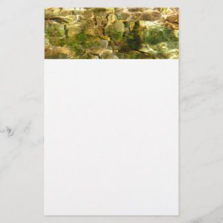 Water from Hot Springs Green-Gold Nature Stationery