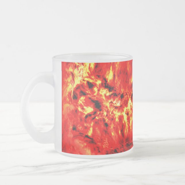 WATER FROSTED GLASS COFFEE MUG (Left)