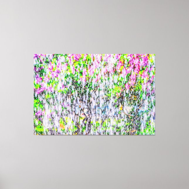 Water Fun In The Lilacs Garden Canvas Print (Front)