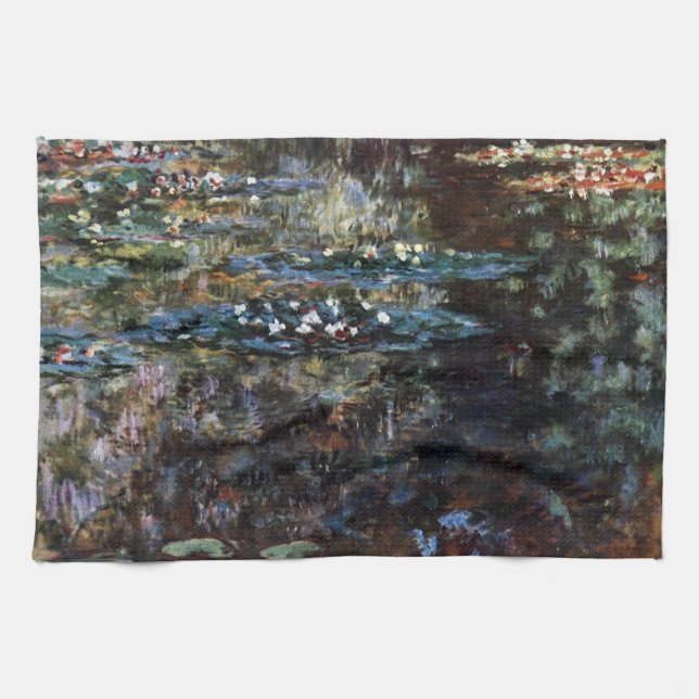 Water Garden at Giverny, France by Claude Monet Tea Towel (Horizontal)