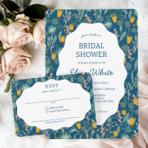 Water Garden Floral Bridal Shower Cute CUSTOM