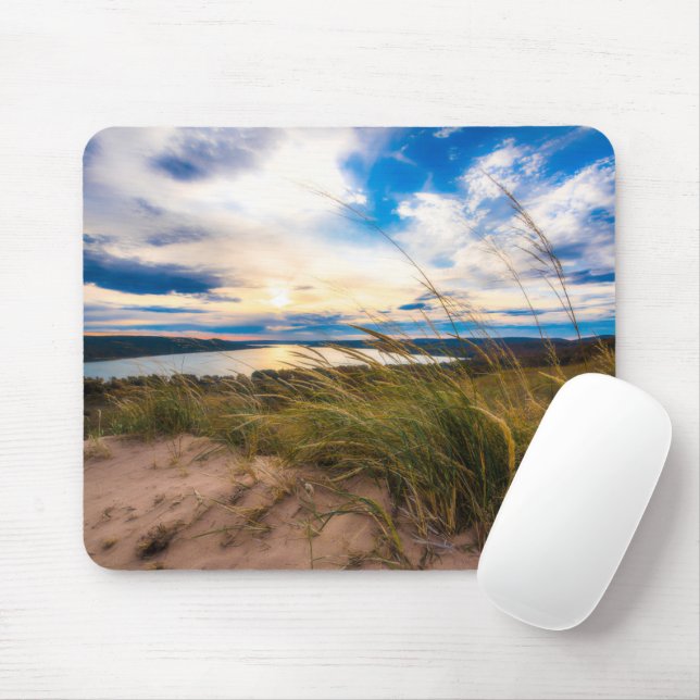 Water | Glen Lake Sleeping Bear Dunes Michigan Mouse Pad (With Mouse)