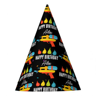 Water Gun & Balloons Summer Birthday Party Hat