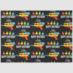 Water Gun & Balloons Summer Birthday Party Tissue Paper
