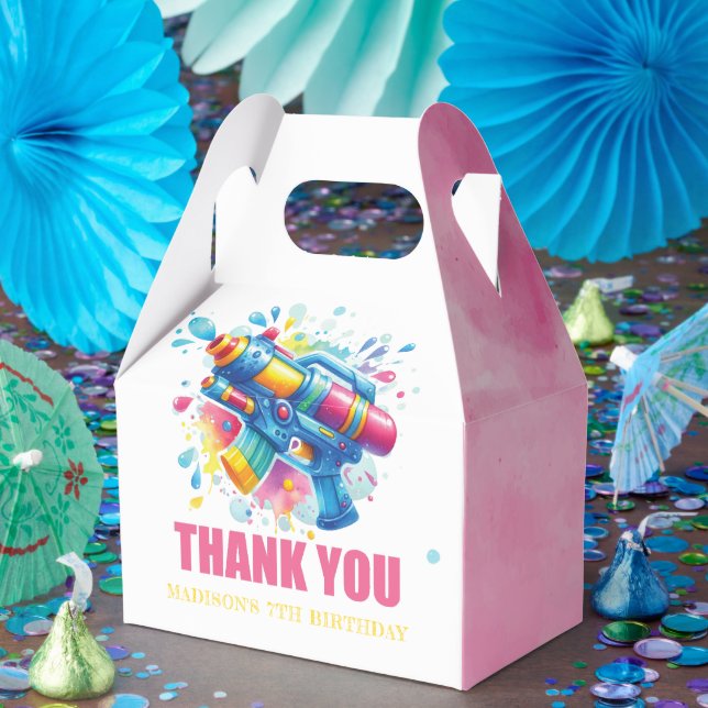 Water Gun Custom  Summer Birthday Favour Box (Party)