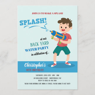 Water-gun Party Invitation