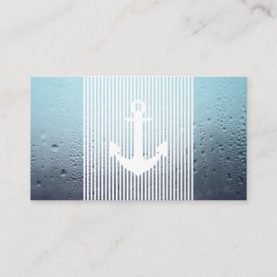 water haze monogram nautical anchor loyalty card