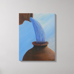 Water into wine canvas print