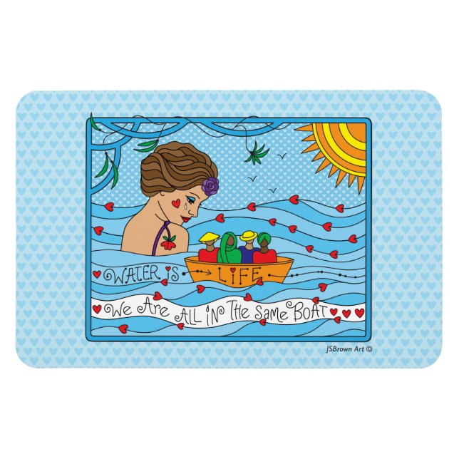 Water Is Life_Flexible Magnet 6" x 4" (Horizontal)