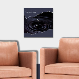 Water Is Life! Water Droplet Photo Poster