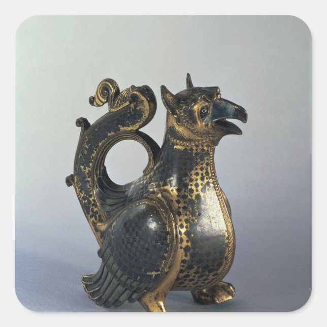 Water jug in the shapeof a griffin square sticker (Front)