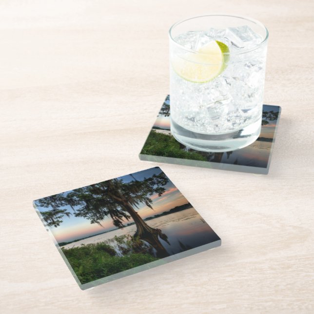 Water | Kraft Azalea Park Maitland Florida Glass Coaster (Angled)