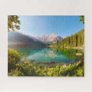 Water   Lago di Fusine Mount Gangart Julian Alps Jigsaw Puzzle