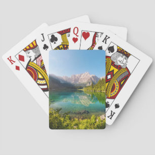 Water Lago di Fusine Mount Gangart Julian Alps Playing Cards