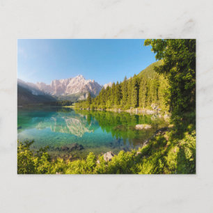 Water Lago di Fusine Mount Gangart Julian Alps Postcard