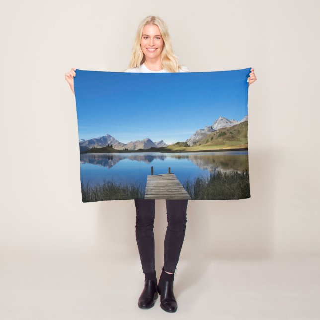 Water | Lai da Vons Switzerland Fleece Blanket (In Situ)