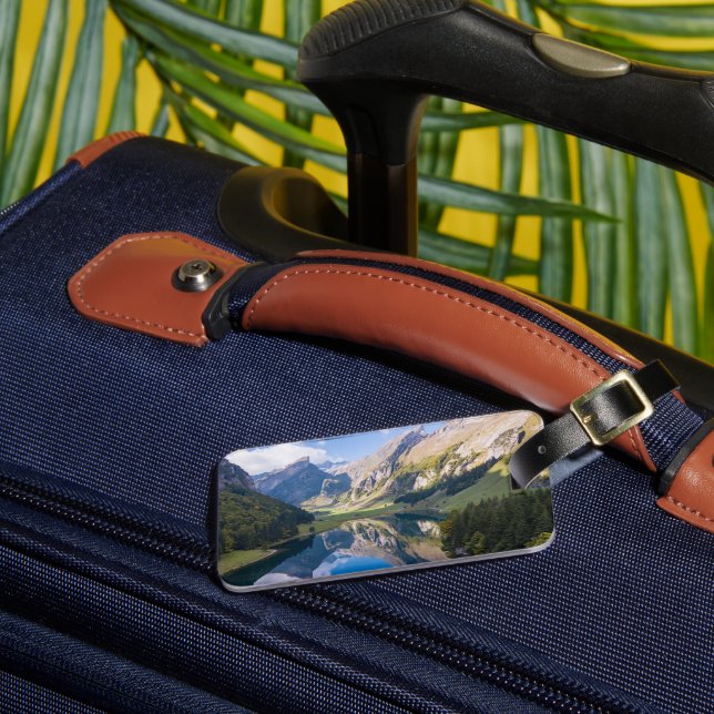 Water | Lake Alpsee Switzerland Luggage Tag (Front Insitu 3)