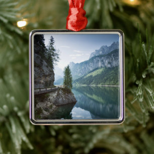 Water   Lake Gosau Salzkammergut Austria Metal Tree Decoration