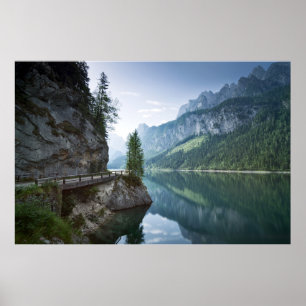 Water Lake Gosau Salzkammergut Austria Poster