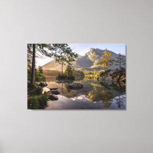 Water Lake Hintersee Berchtesgaden Germany Canvas Print