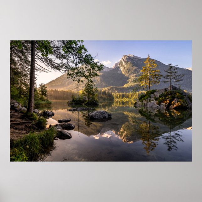 Water | Lake Hintersee Berchtesgaden Germany Poster (Front)