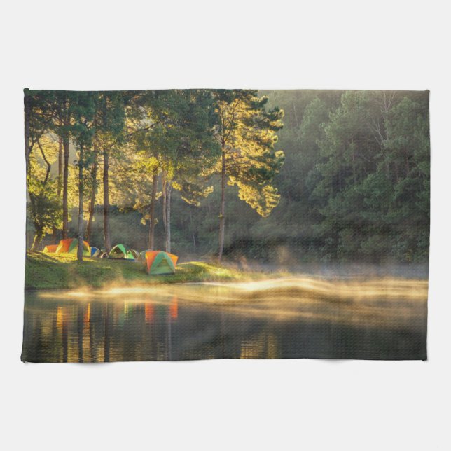 Water | Lake in Meahongson, Thailand Tea Towel (Horizontal)