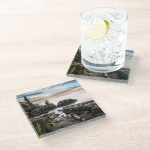 Water Lake Superior Grand Marais, Minnesota Glass Coaster