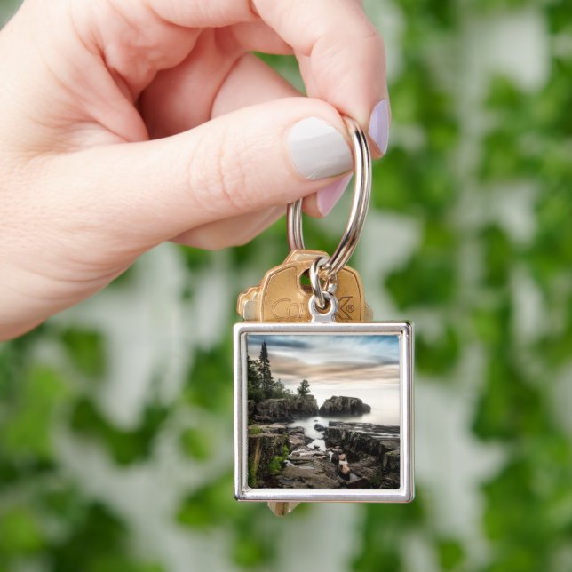 Water | Lake Superior Grand Marais, Minnesota Key Ring (Hand)