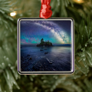 Water   Lake Superior Minnesota Metal Tree Decoration