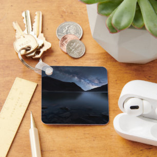 Water   Lakeshore at Night Key Ring