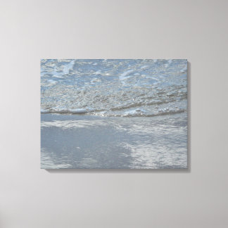 Water Lapping on the Beach Abstract Photography Canvas Print