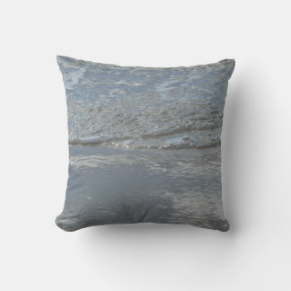 Water Lapping on the Beach Abstract Photography Cushion