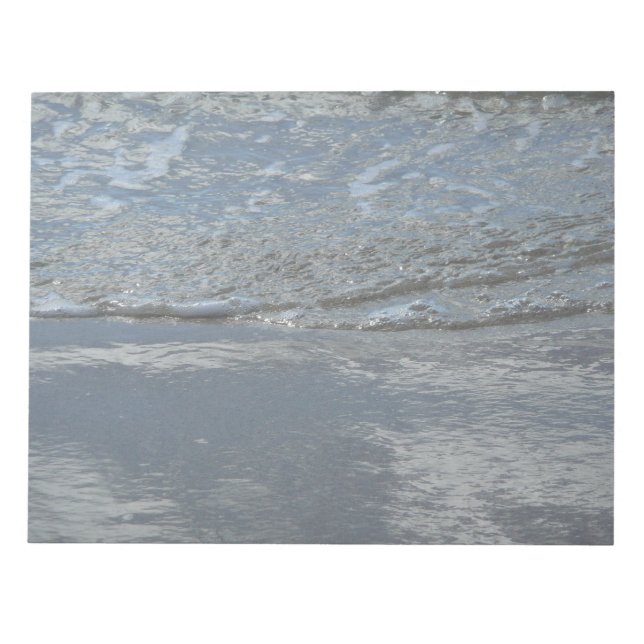 Water Lapping on the Beach Abstract Photography Notepad (Front)